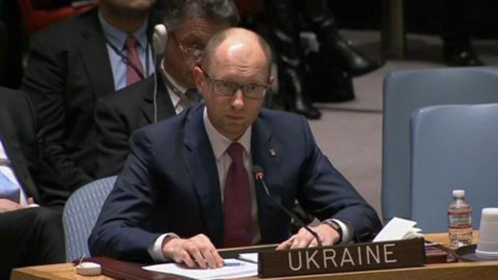 Video: Ukraine's PM appeals to UN over Crimea