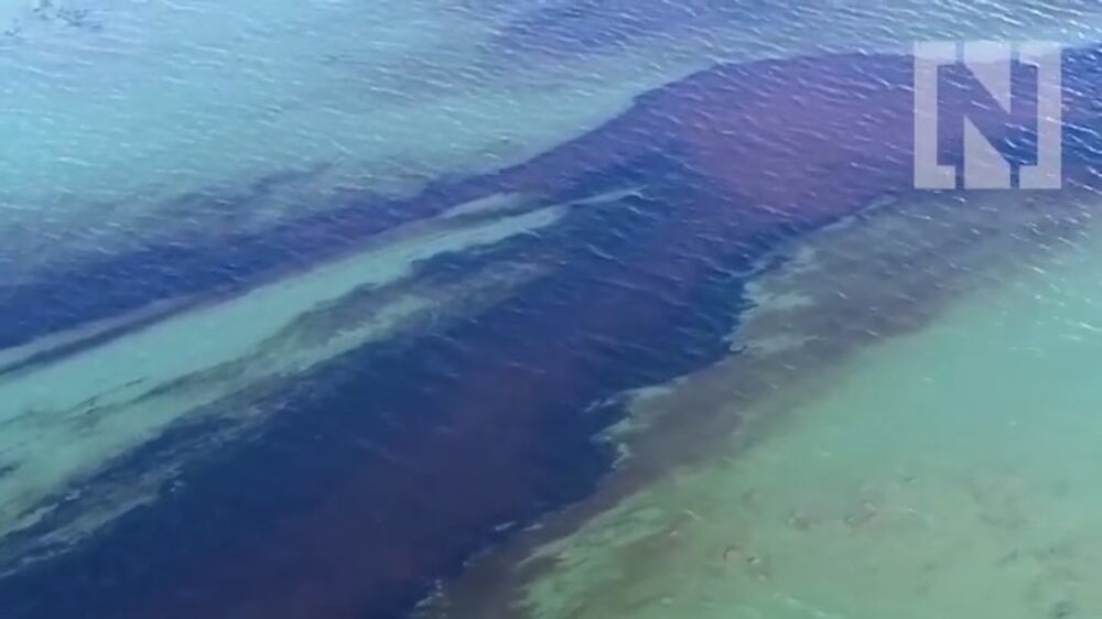 Drone footage shows extent of Mauritius oil spill