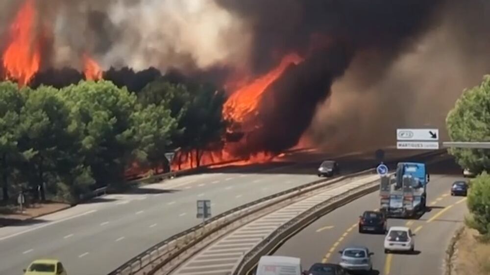 Fires raging in Marseille