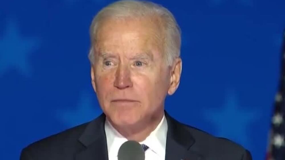 Biden claims he's 'on track to win'