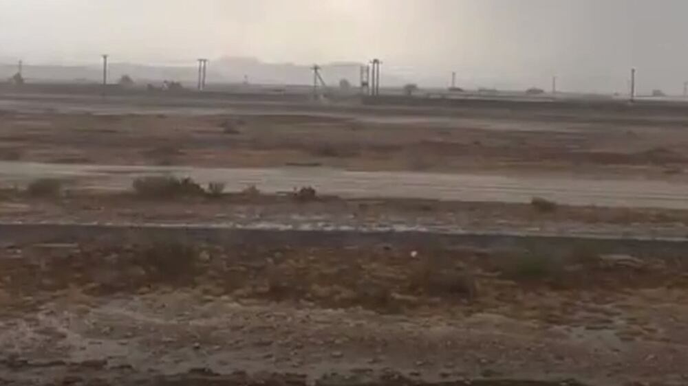 Heavy rain lashed parts of the UAE