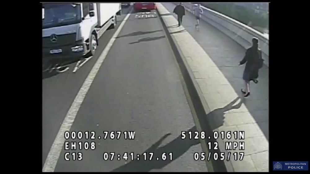 CCTV footage: Putney Bridge jogger arrested for pushing woman