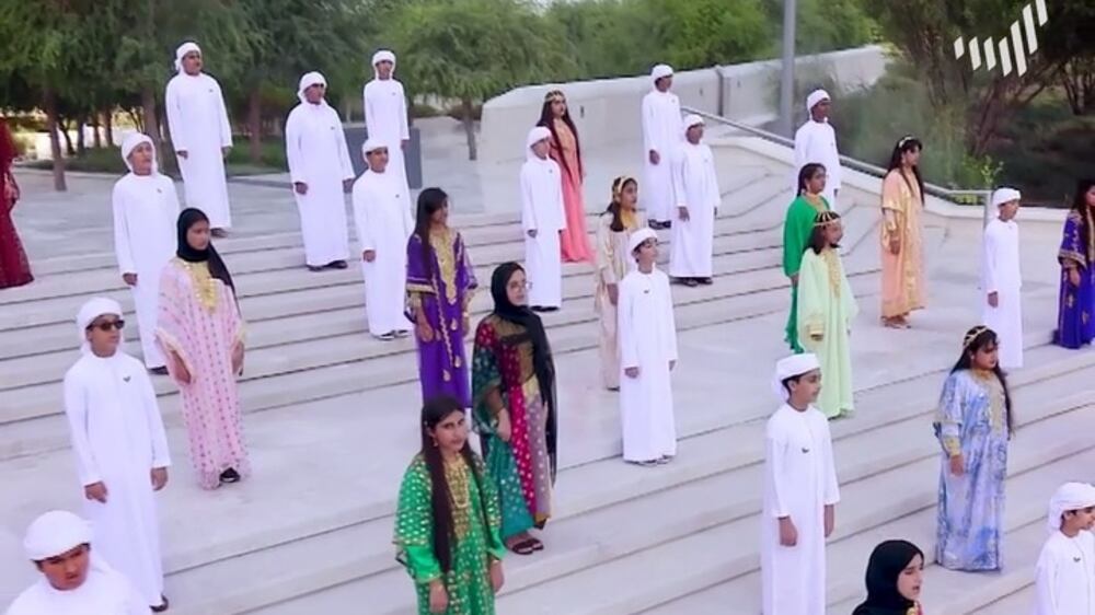UAE children sing Chinese national anthem