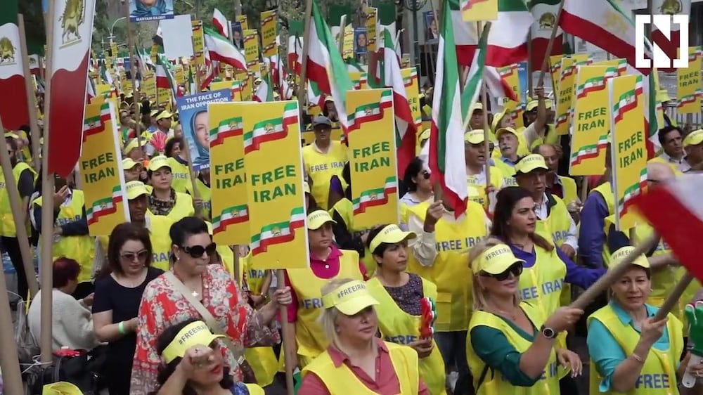 Anti-regime protest coincides with Rouhani speech at UN