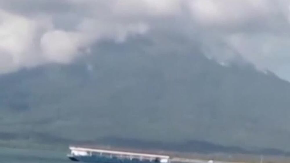 Indonesia volcano eruption from different angles