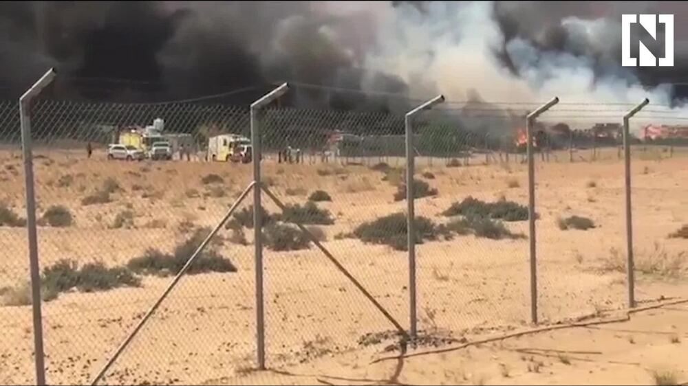 Fire breaks out in Dubai farm.2