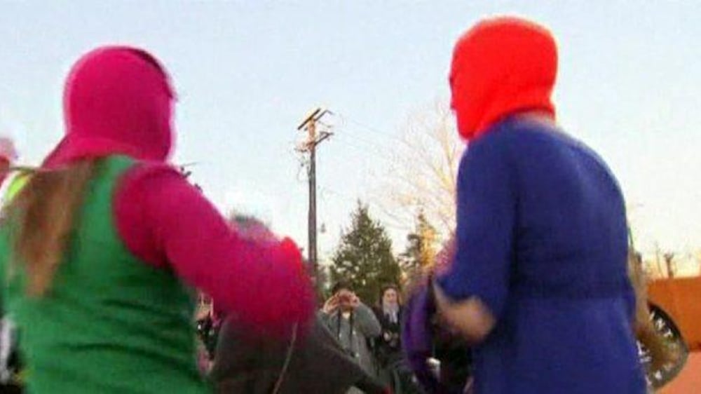 Video: Protesters call for Pussy Riot release