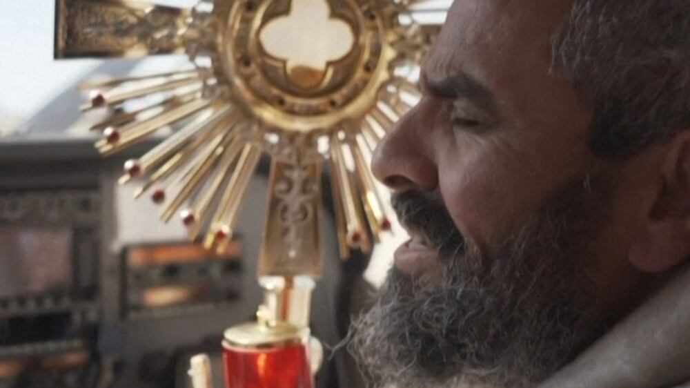 Lebanese priest blesses the skies to fight coronavirus