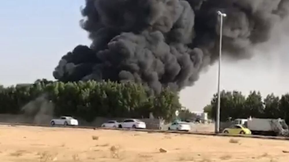 Firefighters from three emirates battle Ajman blaze