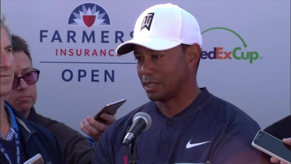 Tiger Woods reflects on second round at Torrey Pines