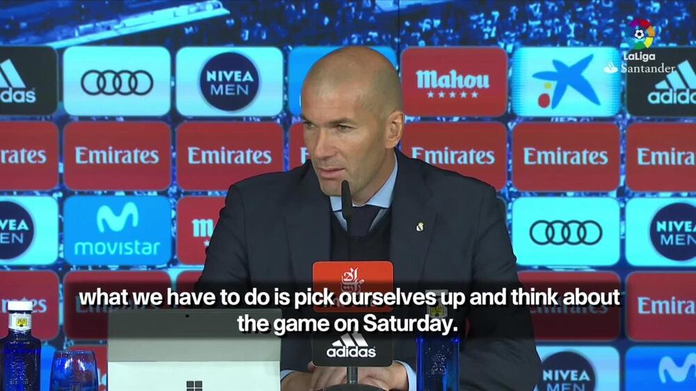 Zidane: I take responsibility for Real Madrid's struggles