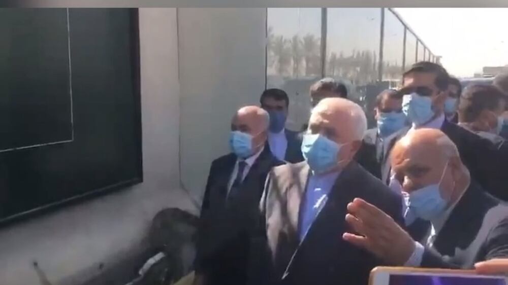 Iranian FM in Baghdad visits site where Qassem Suleimani was killed 