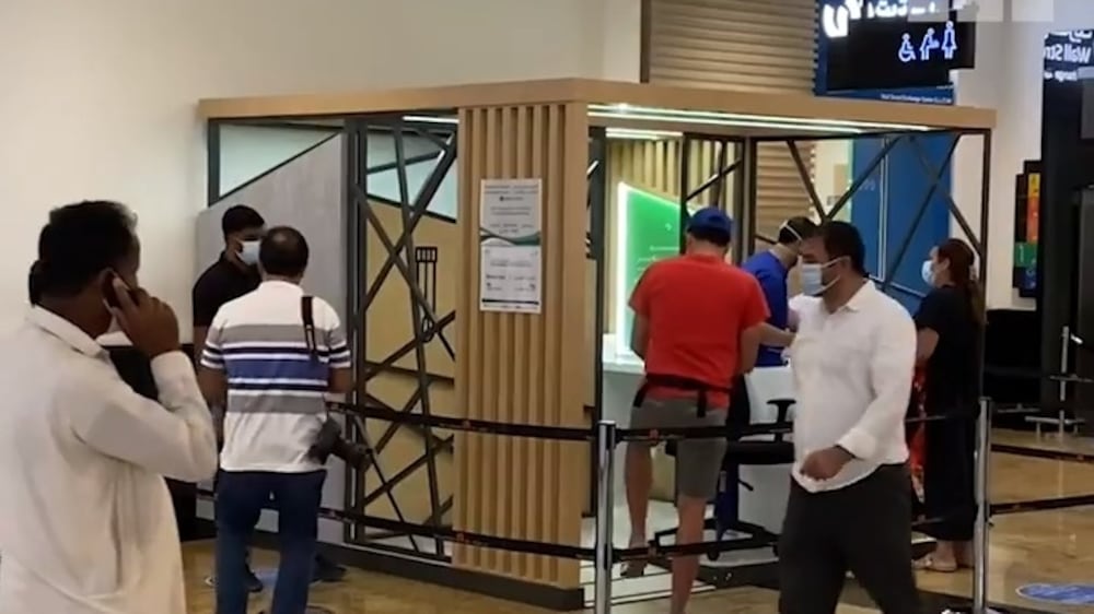 A look inside a Covid testing kiosk in a mall in Dubai