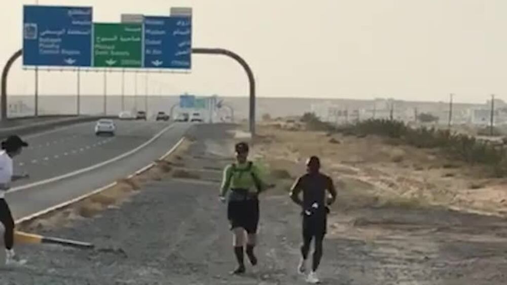 Souleymane Ghani runs from Hatta to Dubai