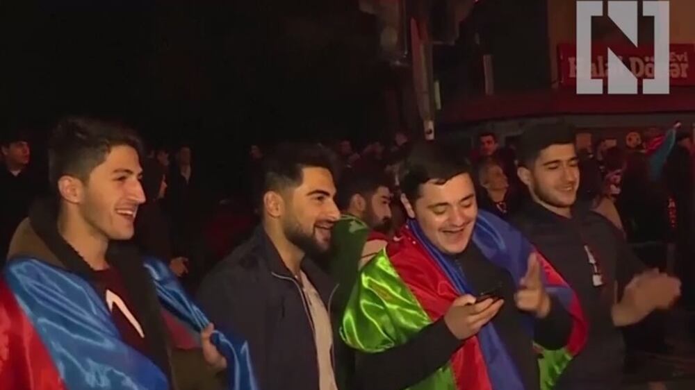 Baku celebrations after deal to end Nagorno-Karabakh war