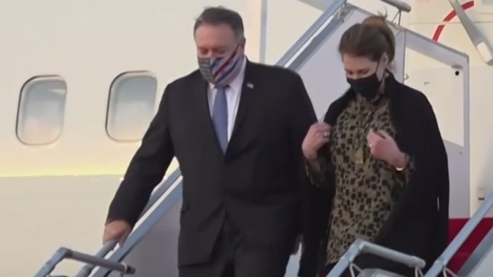 US Secretary of State Mike Pompeo lands in Abu Dhabi