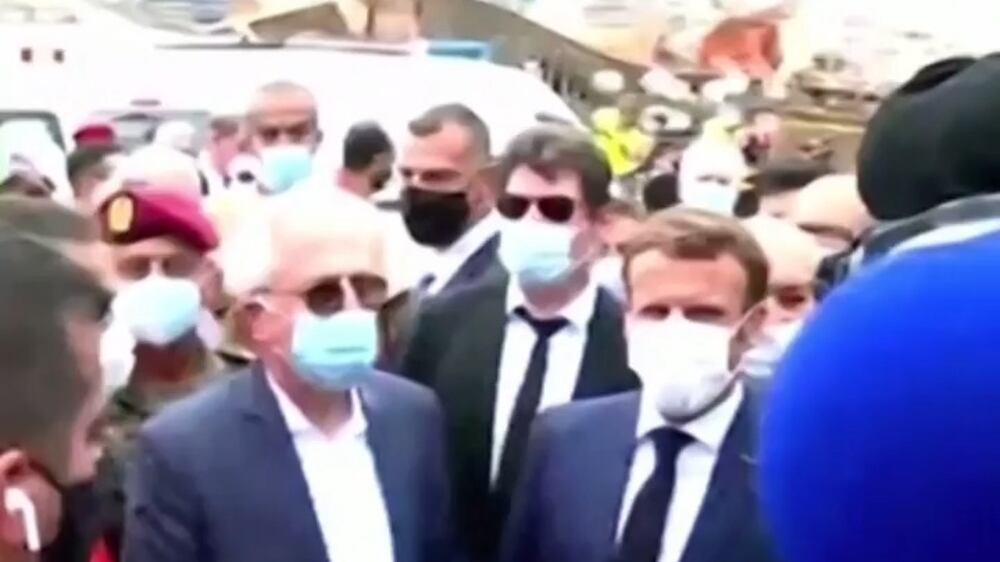 Macron visits explosion hit Beirut