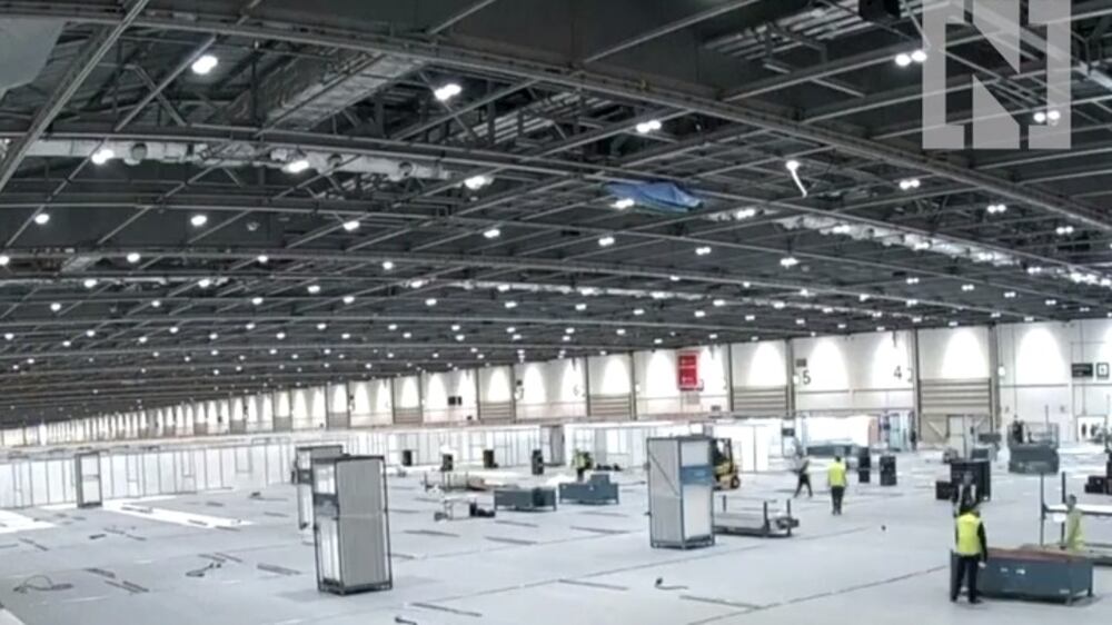 Watch timelapse of the London ExCel's transformation from exhibition centre to hospital