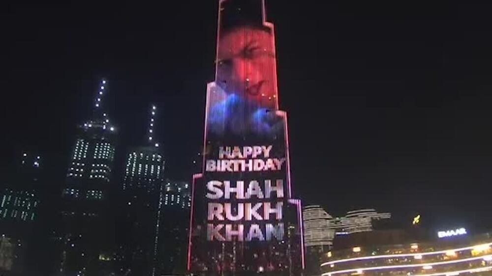 Burj Khalifa shines to celebrate Shahrukh Khan's birthday