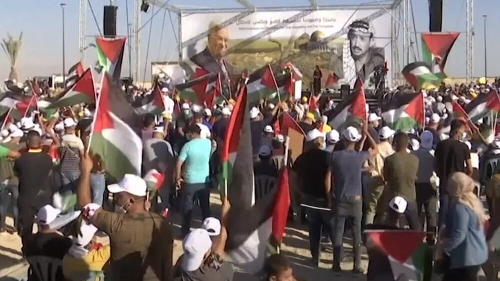 Palestinians protest Israel's annexation of Jordan Valley and West Bank