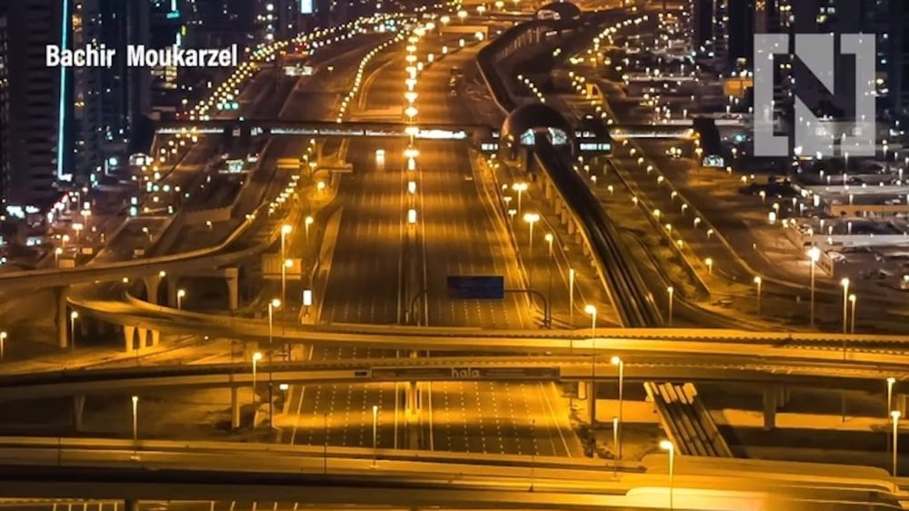 Drone photographer captures Dubai's empty streets
