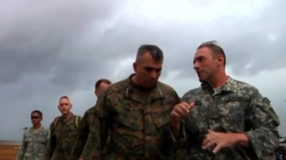Video: Commander of US military aid in Philippines tours operations center