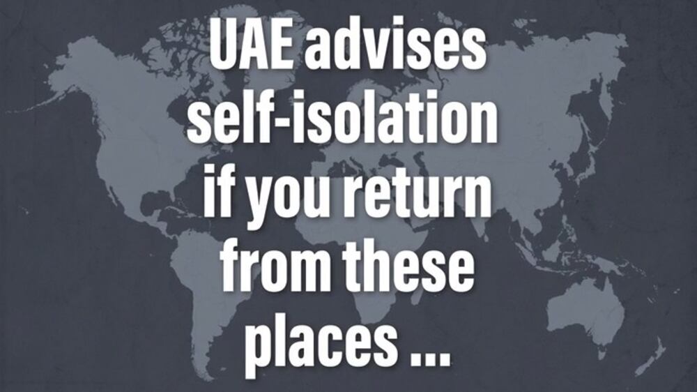 Travelling from these places? You should self-isolate