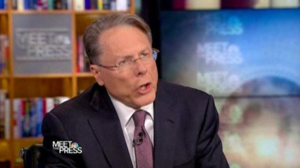 Video: NRA chief: 'If it's crazy to call for armed security in school..call me crazy'