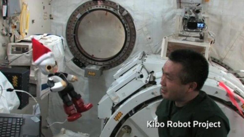 Video: Japanese robot asks Santa for toy rocket, in space