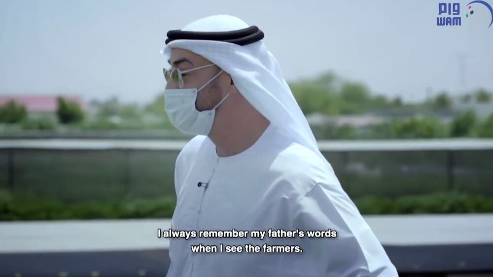 Crown Prince of Abu Dhabi tours model farms