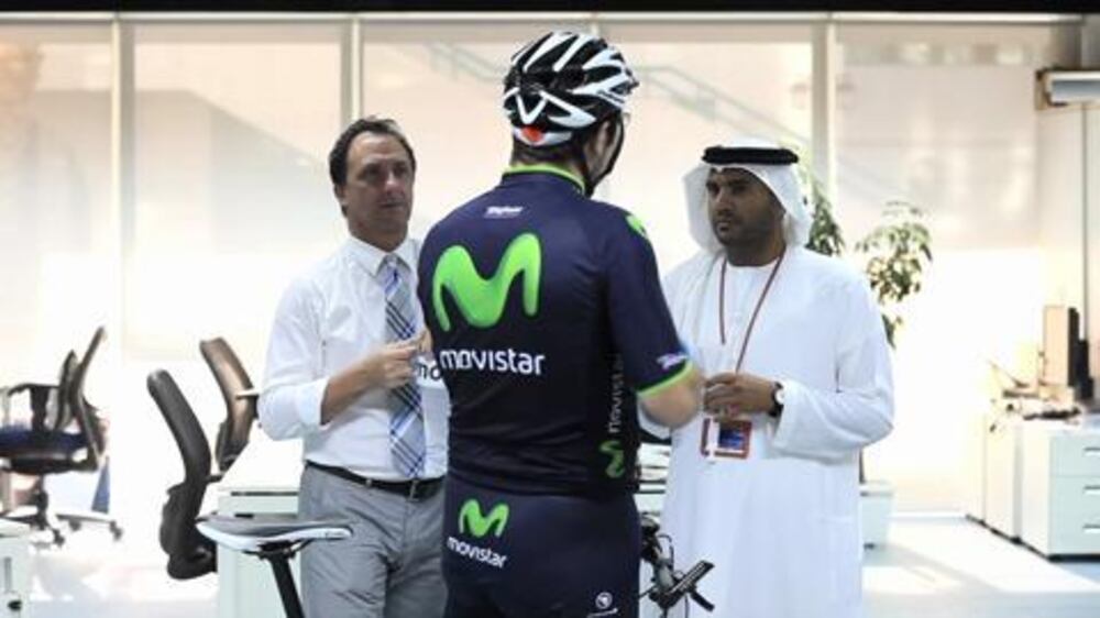 Why not #cycletoworkuae - Arabic