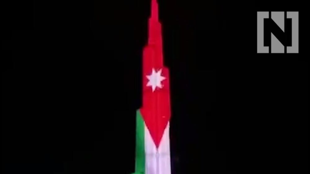 Burj Khalifa lights up for Jordan's Independence Day