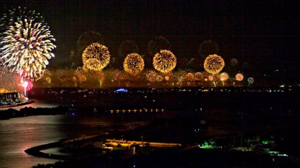 Video: The Palm and World islands in Dubai break fireworks record
