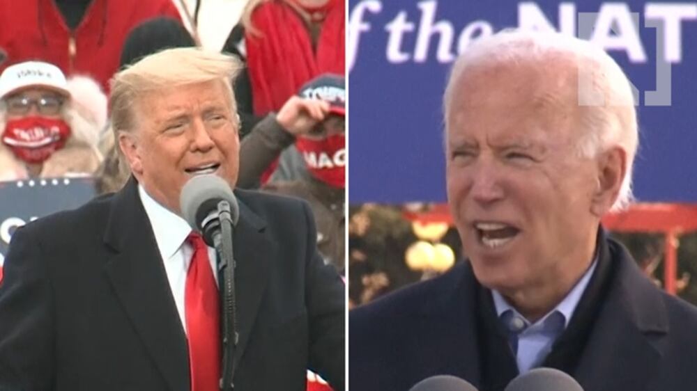 Trump and Biden clash over Covid-19 as they campaign in the Midwest