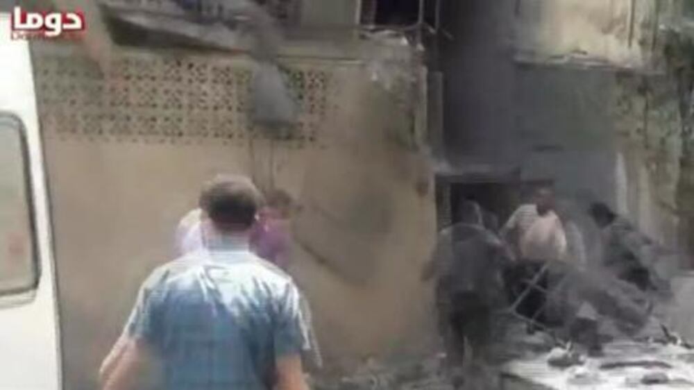 Video: Airstrikes filmed on towns outside of Damascus