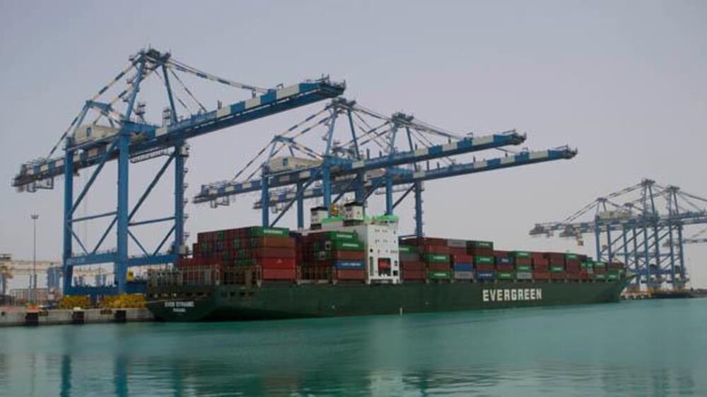 Video: Khalifa Port welcomes first container ship