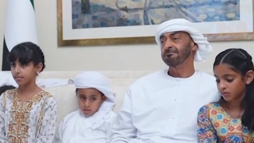 Sheikh Mohamed bin Zayed meets volunteer Rashid