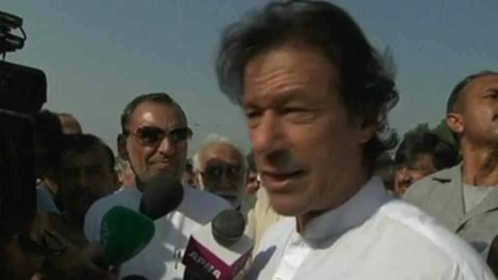 Video: Imran Khan leads anti-drone protest