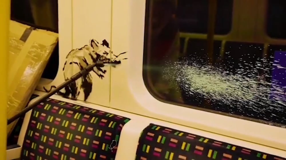 Banksy redecorates the London Underground