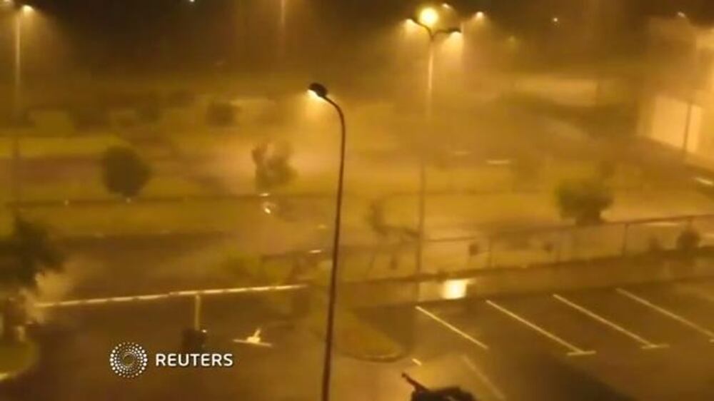 Hurricane Maria hits Martinique and Guadeloupe