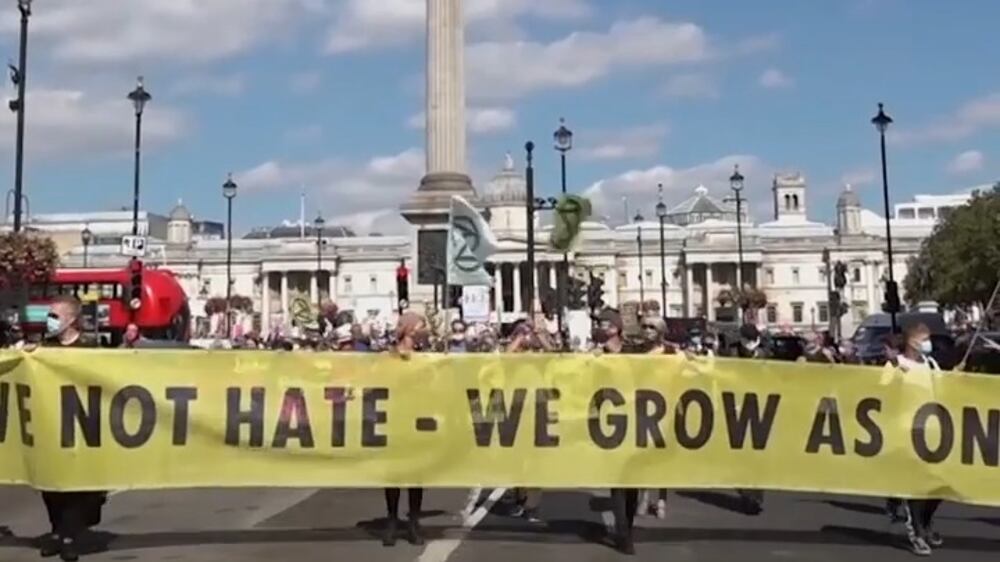Extinction Rebellion protesters demonstrate across London 