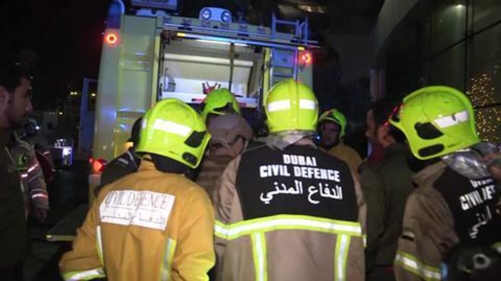 Dubai Police tackle The Address hotel fire -bv