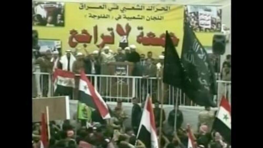 Video: Iraqi troops open fire on Sunni protesters