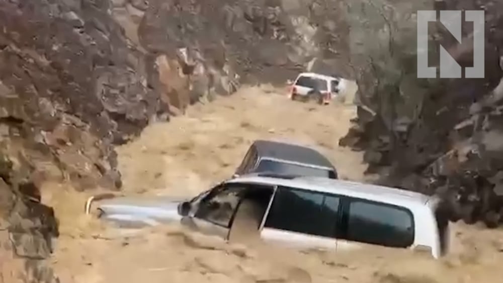 4x4s washed away in Sharjah flash floods