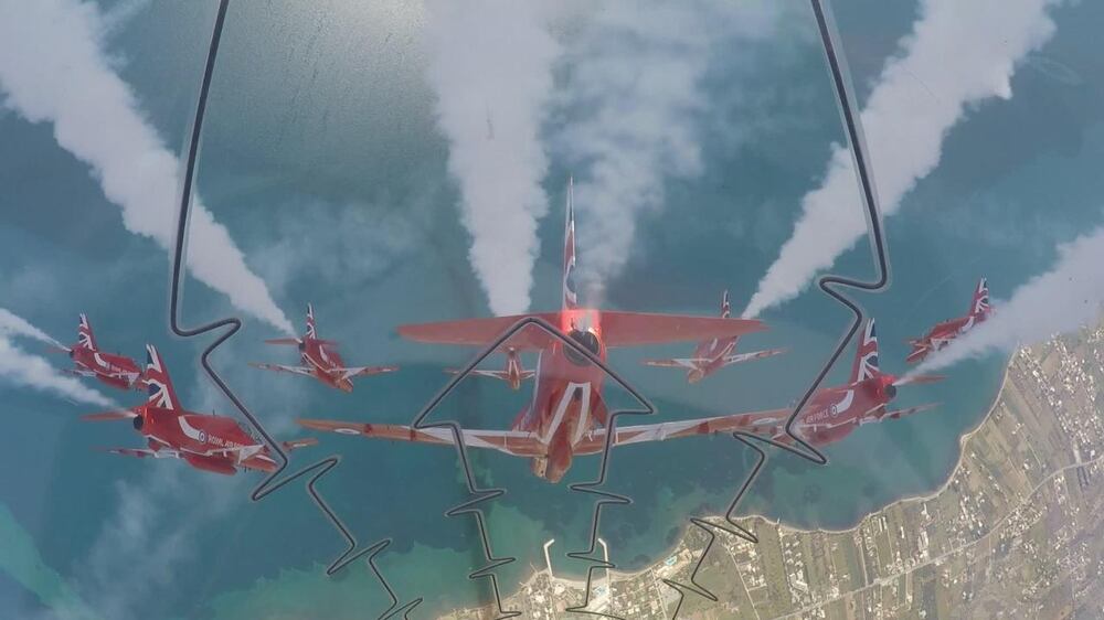 The UK's Red Arrows perform in the Netherlands