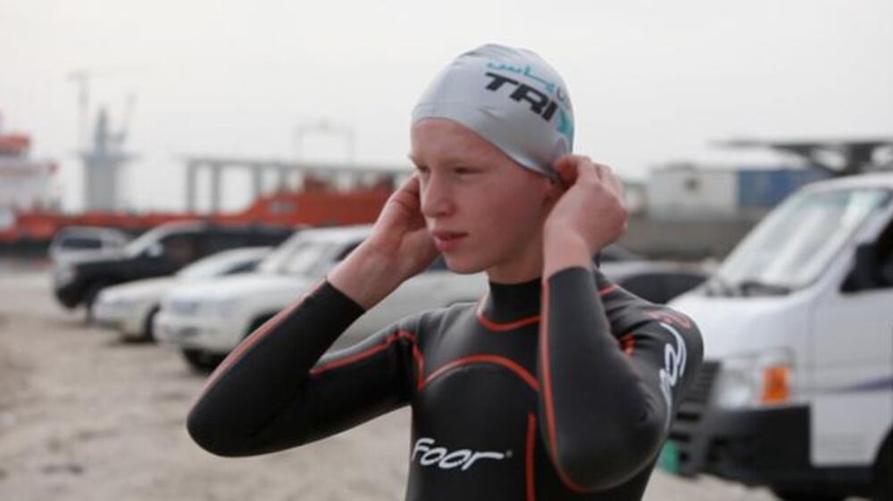 Abu Dhabi's youngest and oldest prepare for triathlon