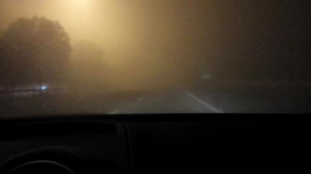 Video: Heavy fog limits motorists' view