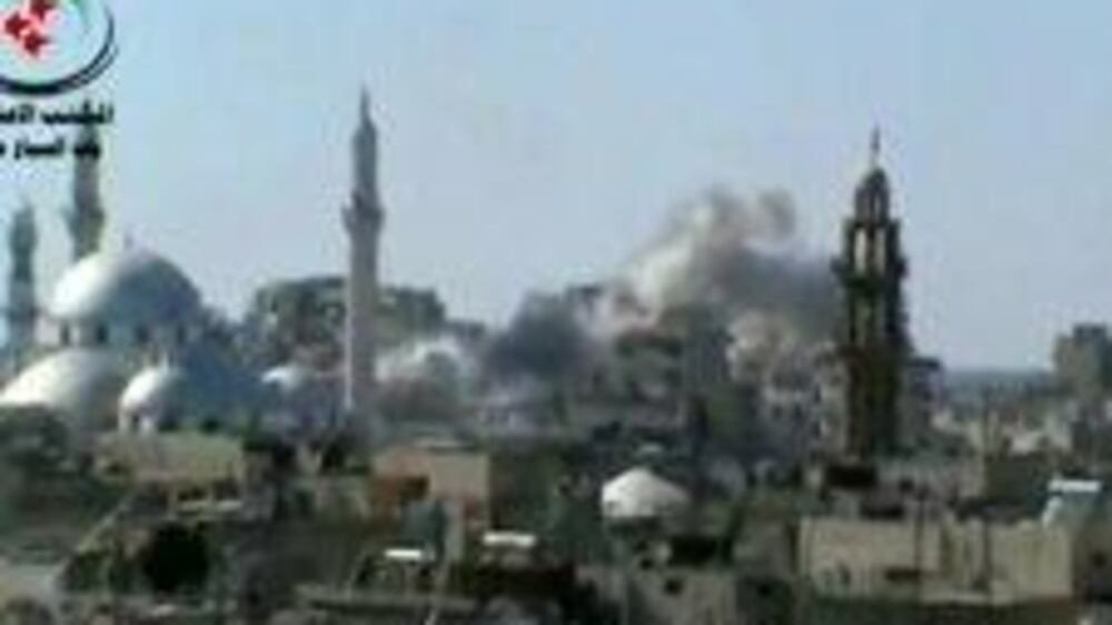 Video: 13th century mosque among victims of Homs shelling