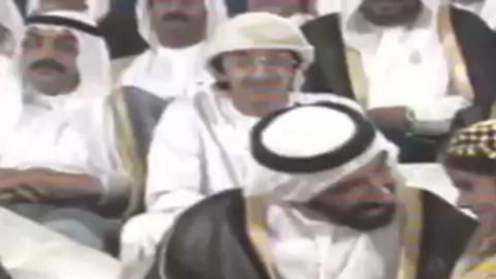 A young Sheikha Alia Al Qassimi meets Sheikh Zayed