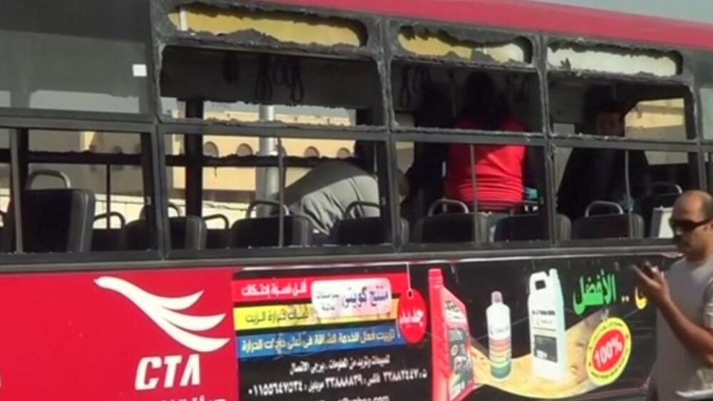 Video: Bomb blast hits bus in Cairo